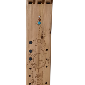 Flûte Amérindienne triple en Fa 432 Hz en Cèdre aromatique