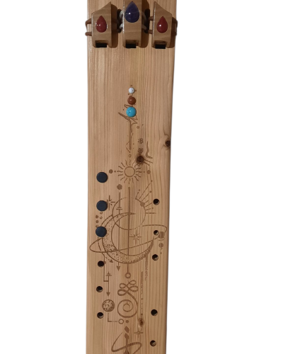 Flûte Amérindienne triple en Fa 432 Hz en Cèdre aromatique